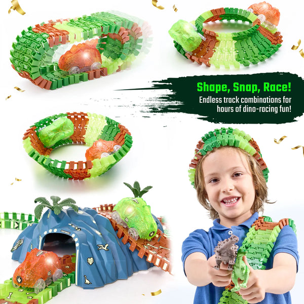 Dinosaur Forest Race Car Track JitteryGit Lil Tulips