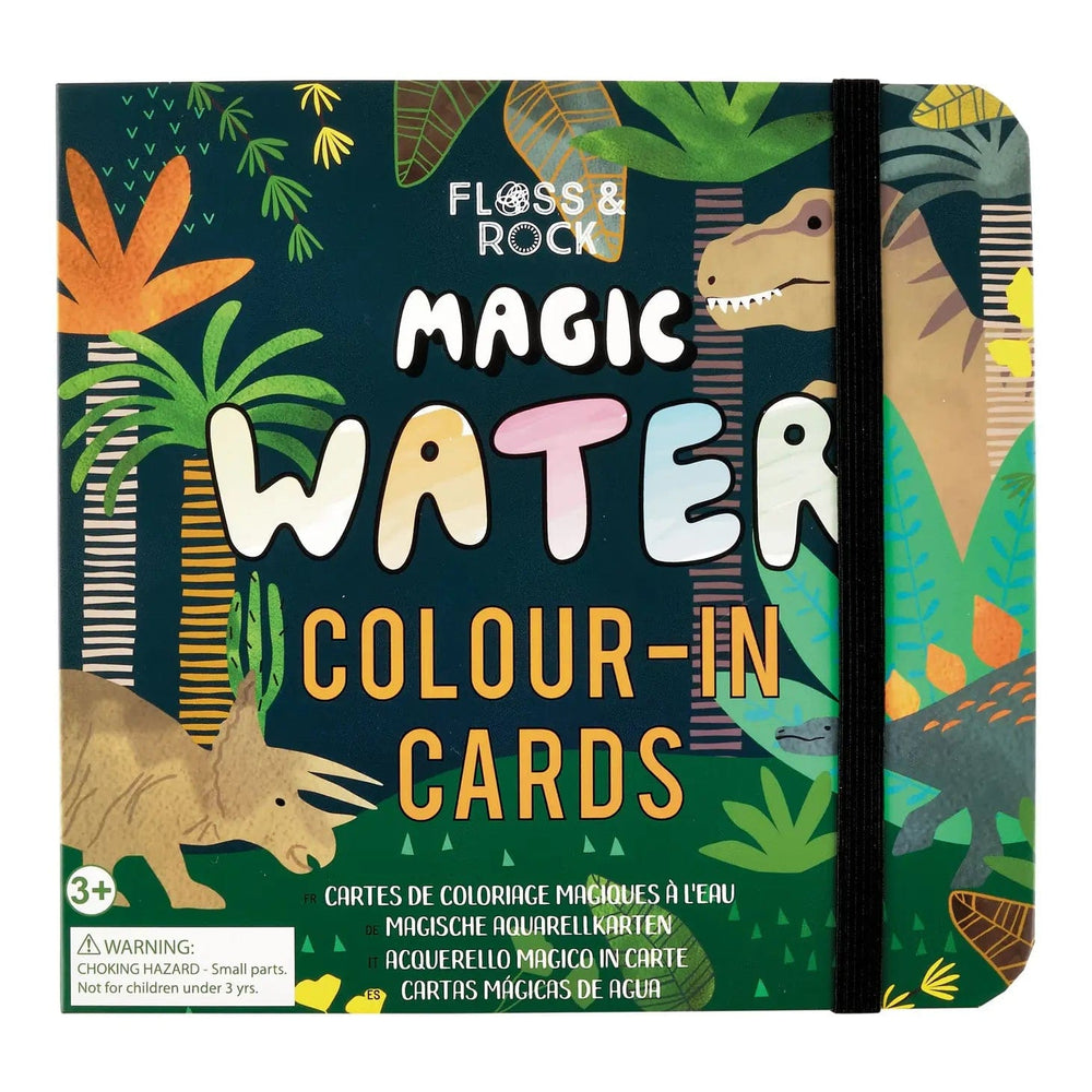 Dinosaur Magic Water Colour-in Cards Floss and Rock Lil Tulips
