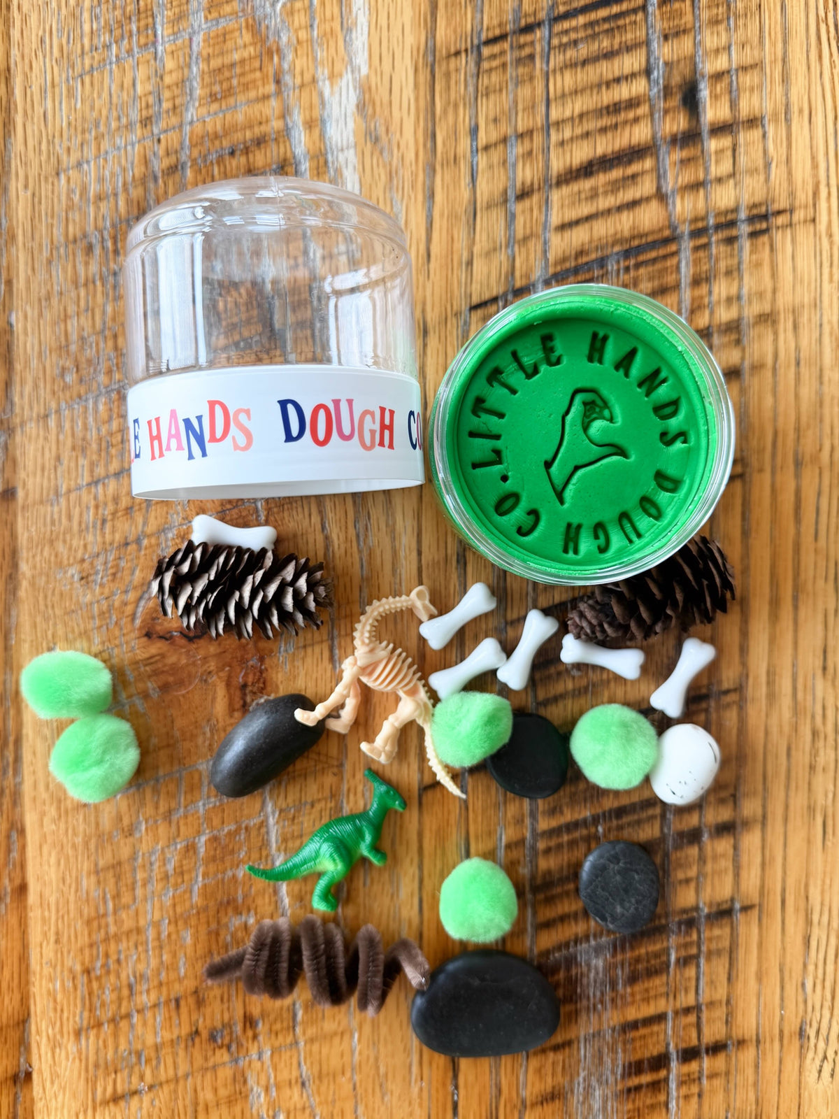 Dinosaur Playdough To-Go Jar Little Hands Dough Co Lil Tulips
