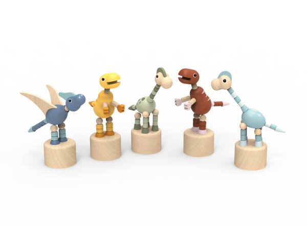 Dinosaur Pushing Puppet - Styles Vary Speedy Monkey Lil Tulips