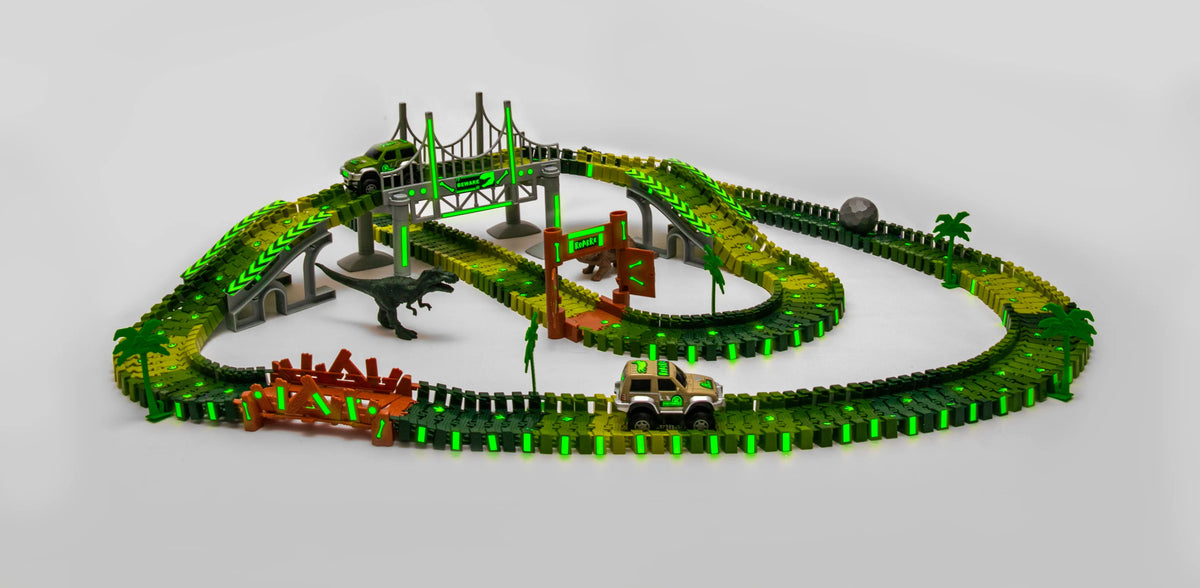 Dinosaur Race Car Track Set JitteryGit Lil Tulips