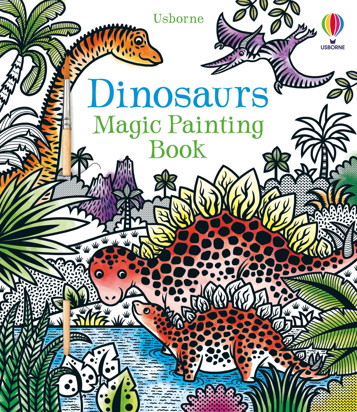 Dinosaurs Magic Painting Book — Usborne book cover