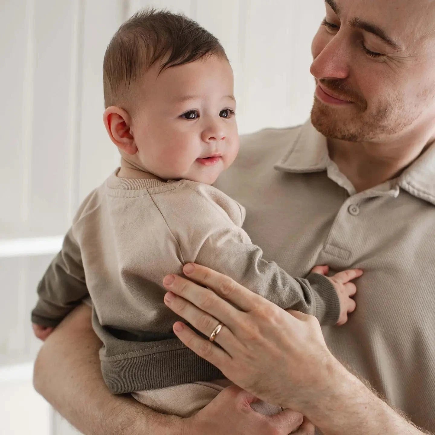 Dip Dye Sweatshirt Set -  Soft Mocha Burt's Bees Baby Lil Tulips