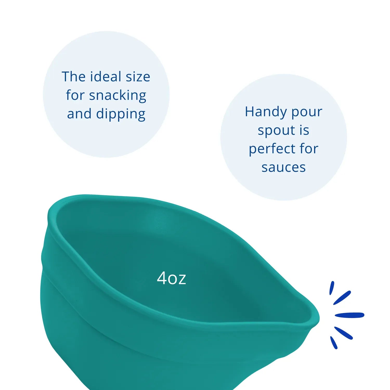 Dip 'n' Pour Bowl USA Made - Teal RePlay Lil Tulips