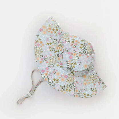 Ditsy Blooms Sunhat UPF 50+ Huggalugs Baby & Toddler Clothing Lil Tulips
