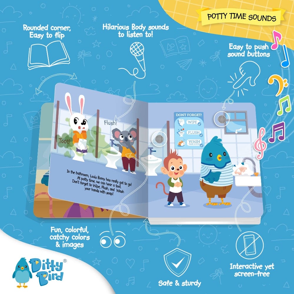 Ditty Bird Baby Sound Book: Potty Time Sounds Ditty Bird Book Lil Tulips