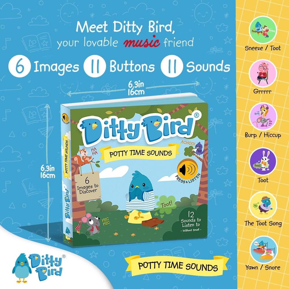 Ditty Bird Baby Sound Book: Potty Time Sounds Ditty Bird Book Lil Tulips
