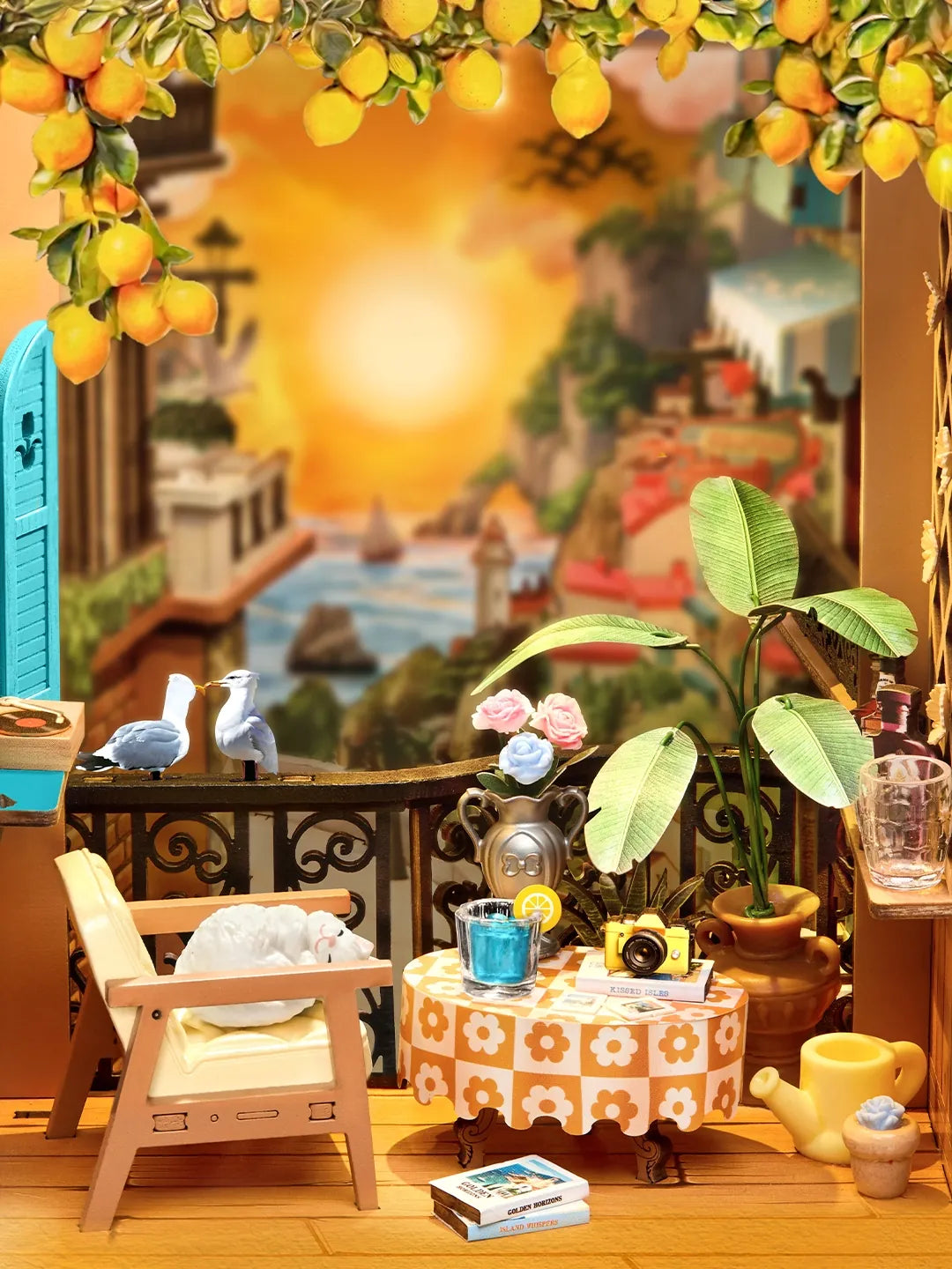 Diy Book Nook Kit: Sunset Isle Hands Craft Lil Tulips