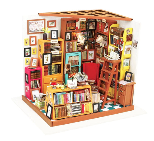 Diy Miniature House DG102 Kit: Sam's Study Hands Craft Lil Tulips