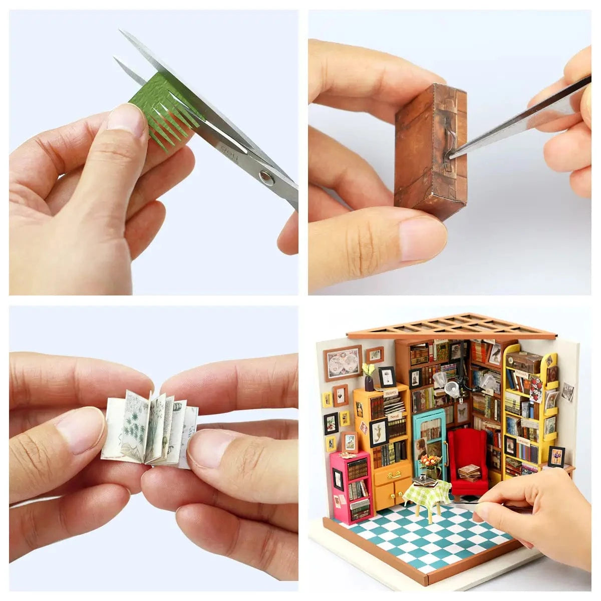 Diy Miniature House DG102 Kit: Sam's Study Hands Craft Lil Tulips