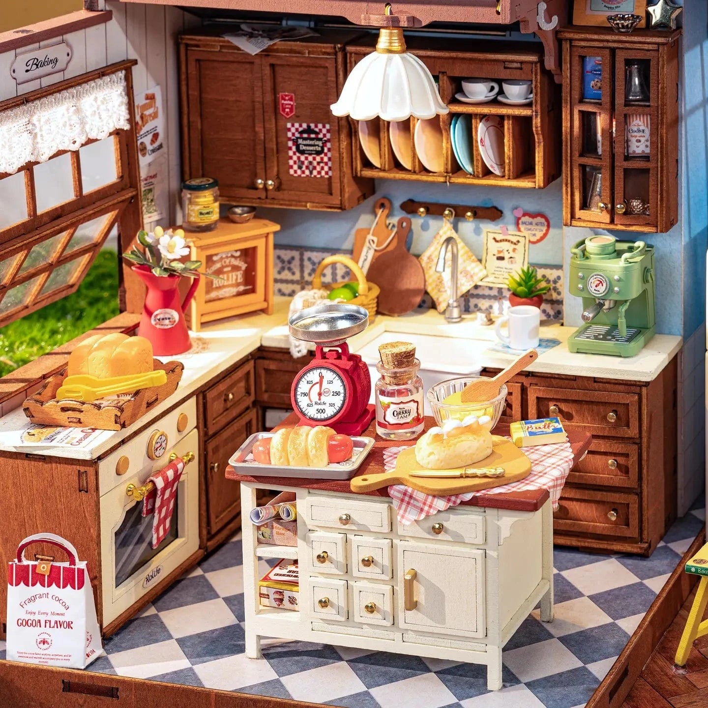Diy Miniature House DG172 Kit: Baking Kitchen Hands Craft Lil Tulips