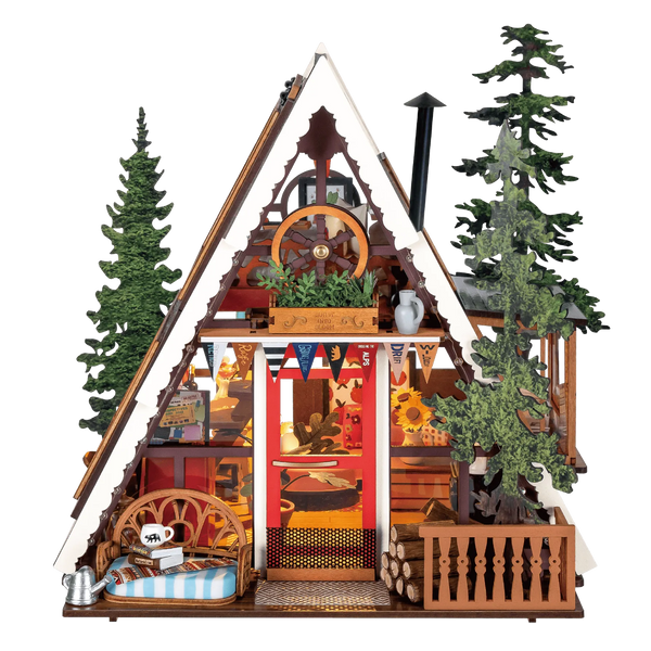 Diy Miniature House Kit: A-Frame Cabin Hands Craft Lil Tulips