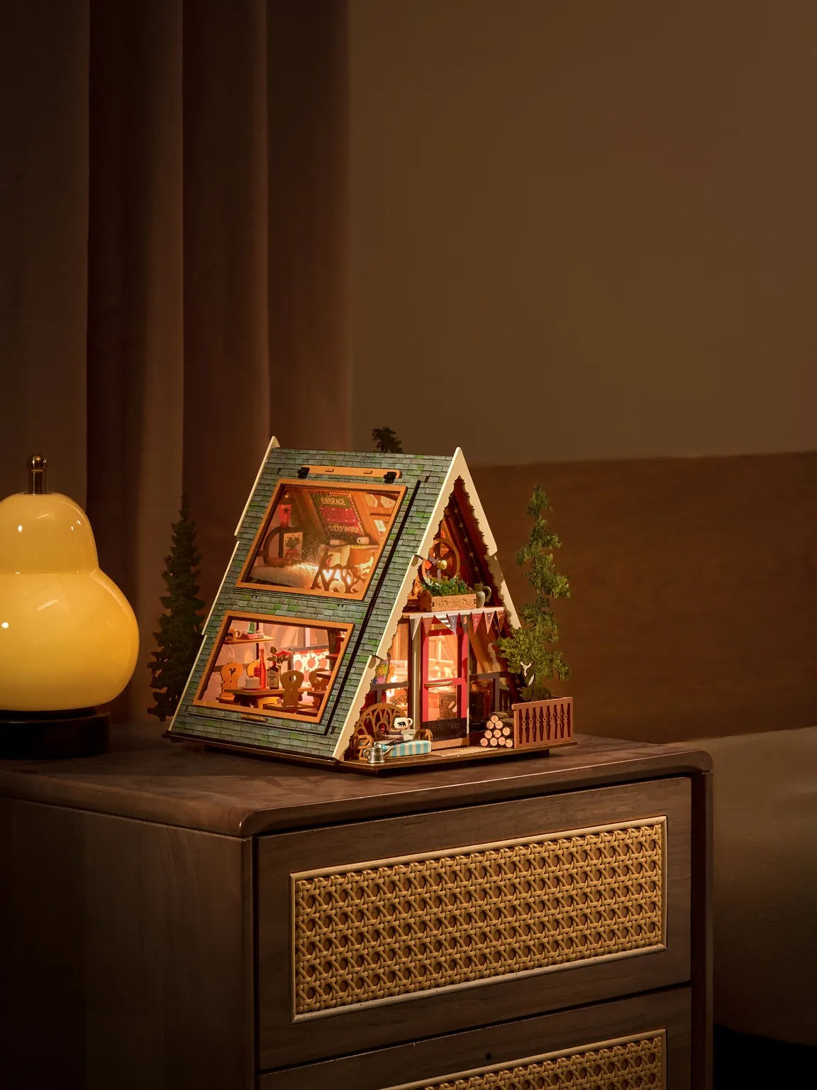 Diy Miniature House Kit: A-Frame Cabin Hands Craft Lil Tulips