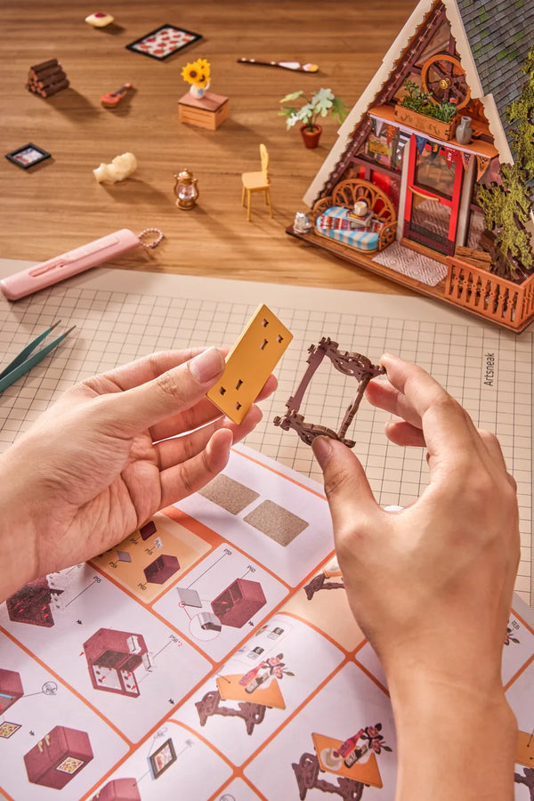 Diy Miniature House Kit: A-Frame Cabin Hands Craft Lil Tulips