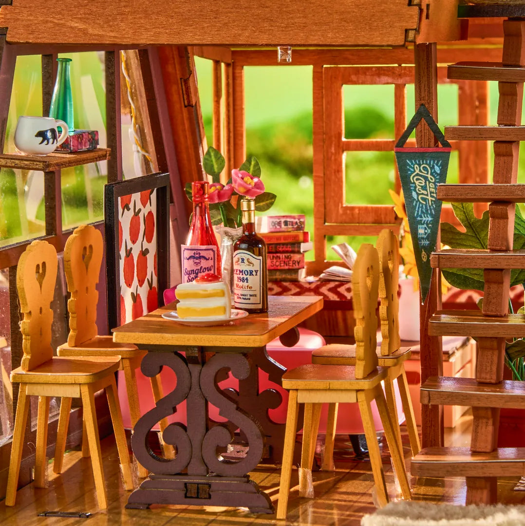 Diy Miniature House Kit: A-Frame Cabin Hands Craft Lil Tulips