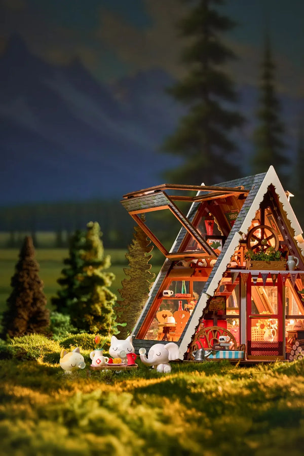 Diy Miniature House Kit: A-Frame Cabin Hands Craft Lil Tulips