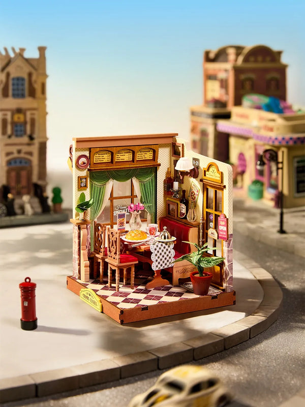 Diy Miniature House Kit: Champs-Élysées Bistro Hands Craft Lil Tulips