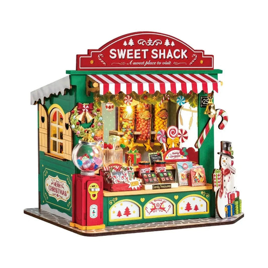 Diy Miniature House Kit: Christmas Candy Stand Hands Craft Lil Tulips