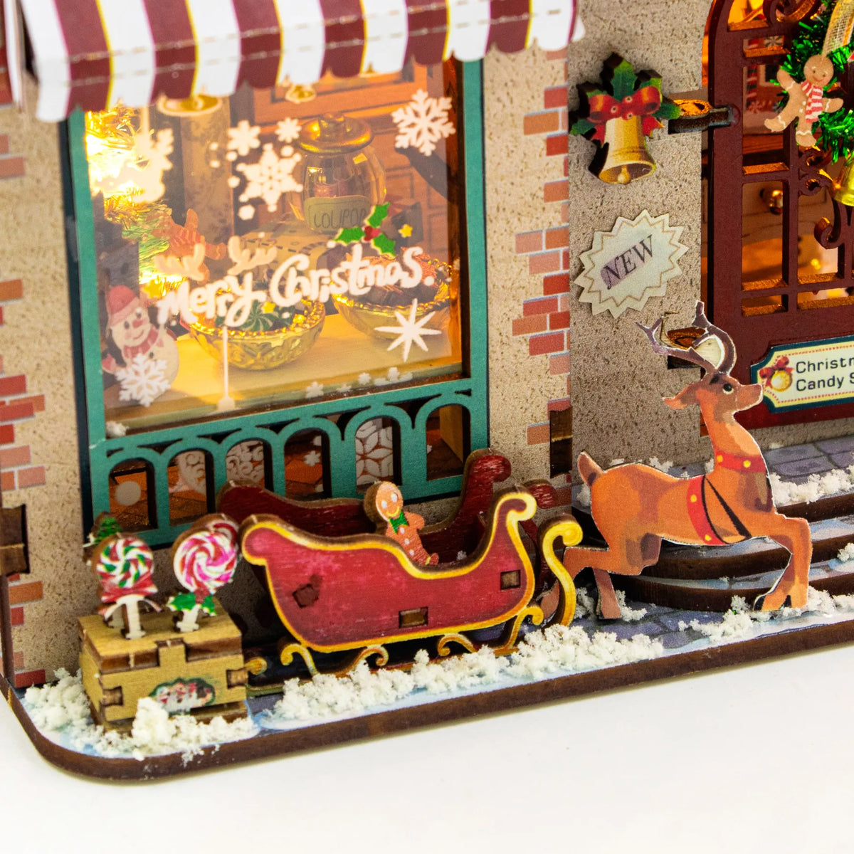 Diy Miniature House Kit: Christmas Cottage Hands Craft Lil Tulips