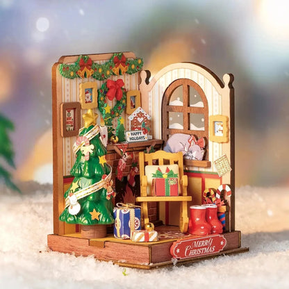Diy Miniature House Kit: Christmas Fireplace Hands Craft Lil Tulips