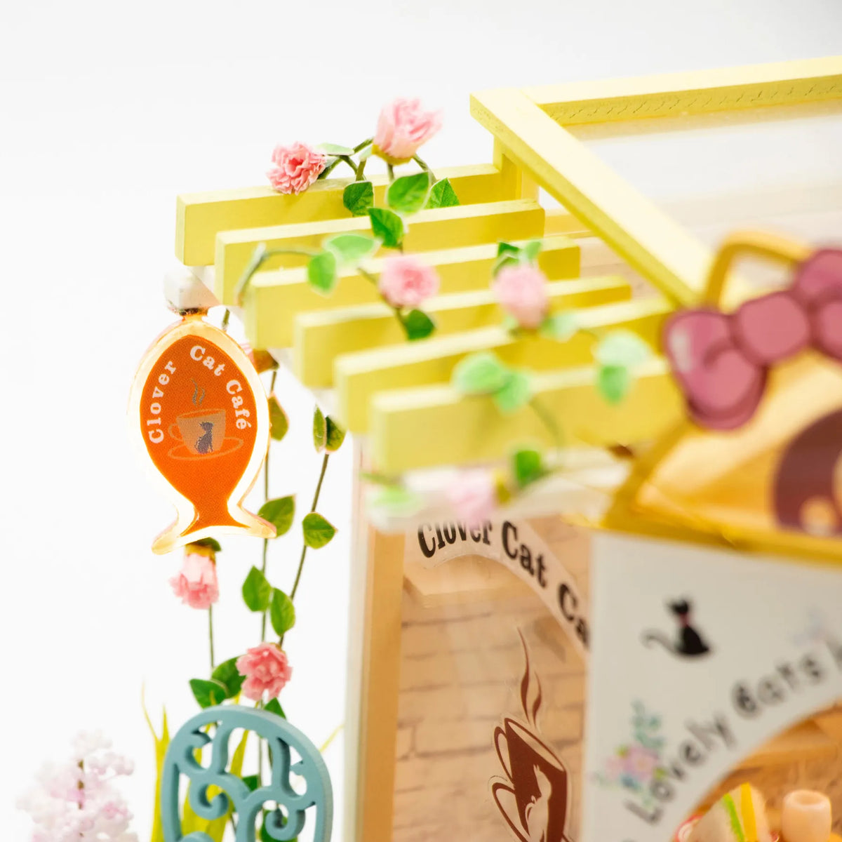 Diy Miniature House Kit: Clover Cat Café Hands Craft Lil Tulips
