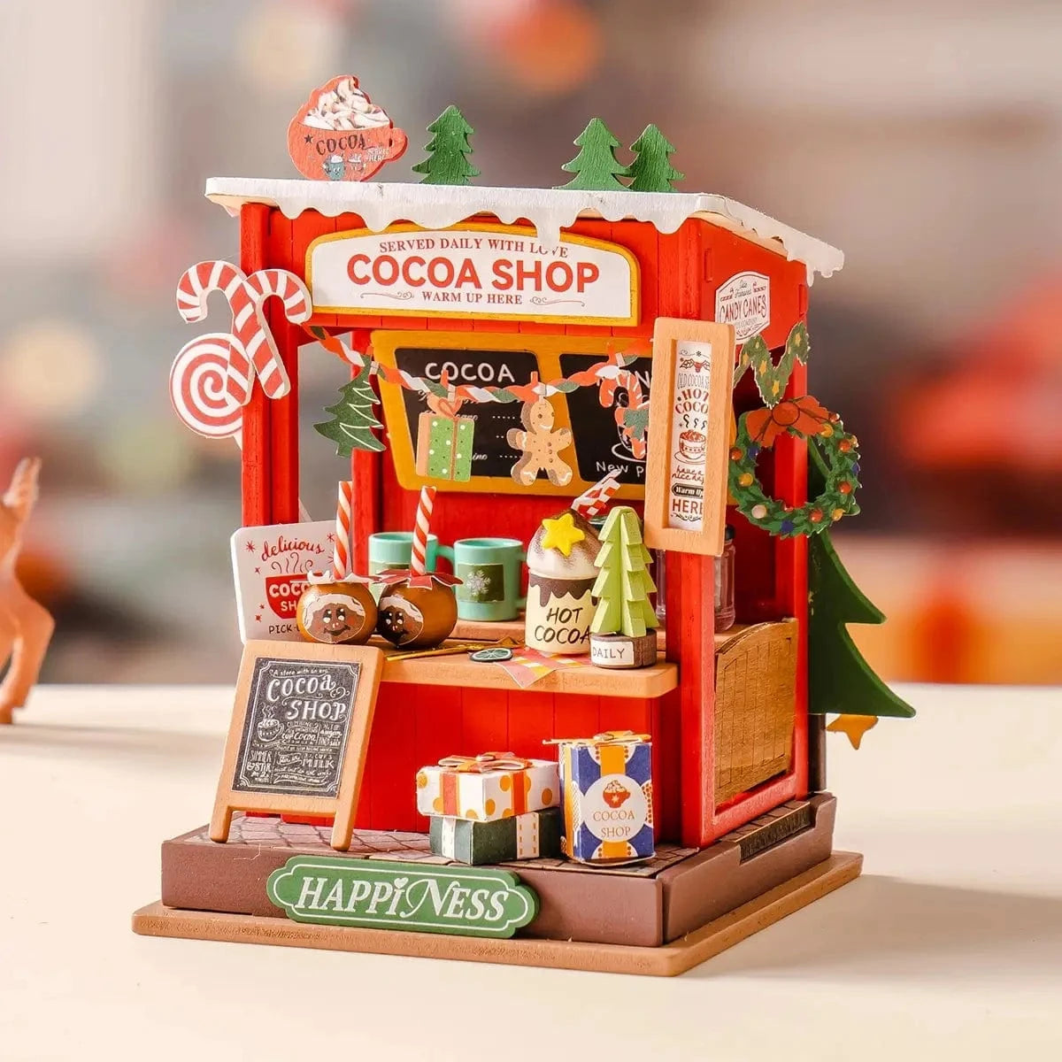 Diy Miniature House Kit: Cocoa Shop Hands Craft Lil Tulips