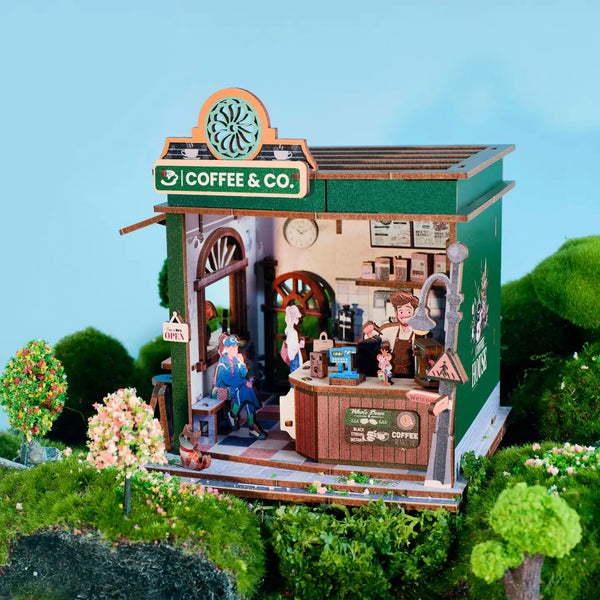 Diy Miniature House Kit: Coffee Shop Hands Craft Lil Tulips
