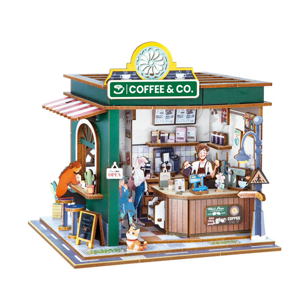 Diy Miniature House Kit: Coffee Shop Hands Craft Lil Tulips