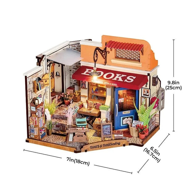 Diy Miniature House Kit: Corner Bookstore Rolife Lil Tulips