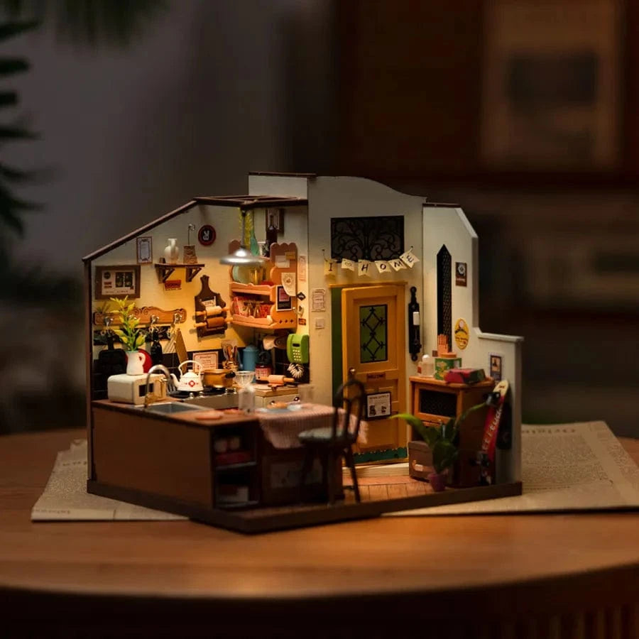 Diy Miniature House Kit: Cozy Kitchen Rolife Lil Tulips