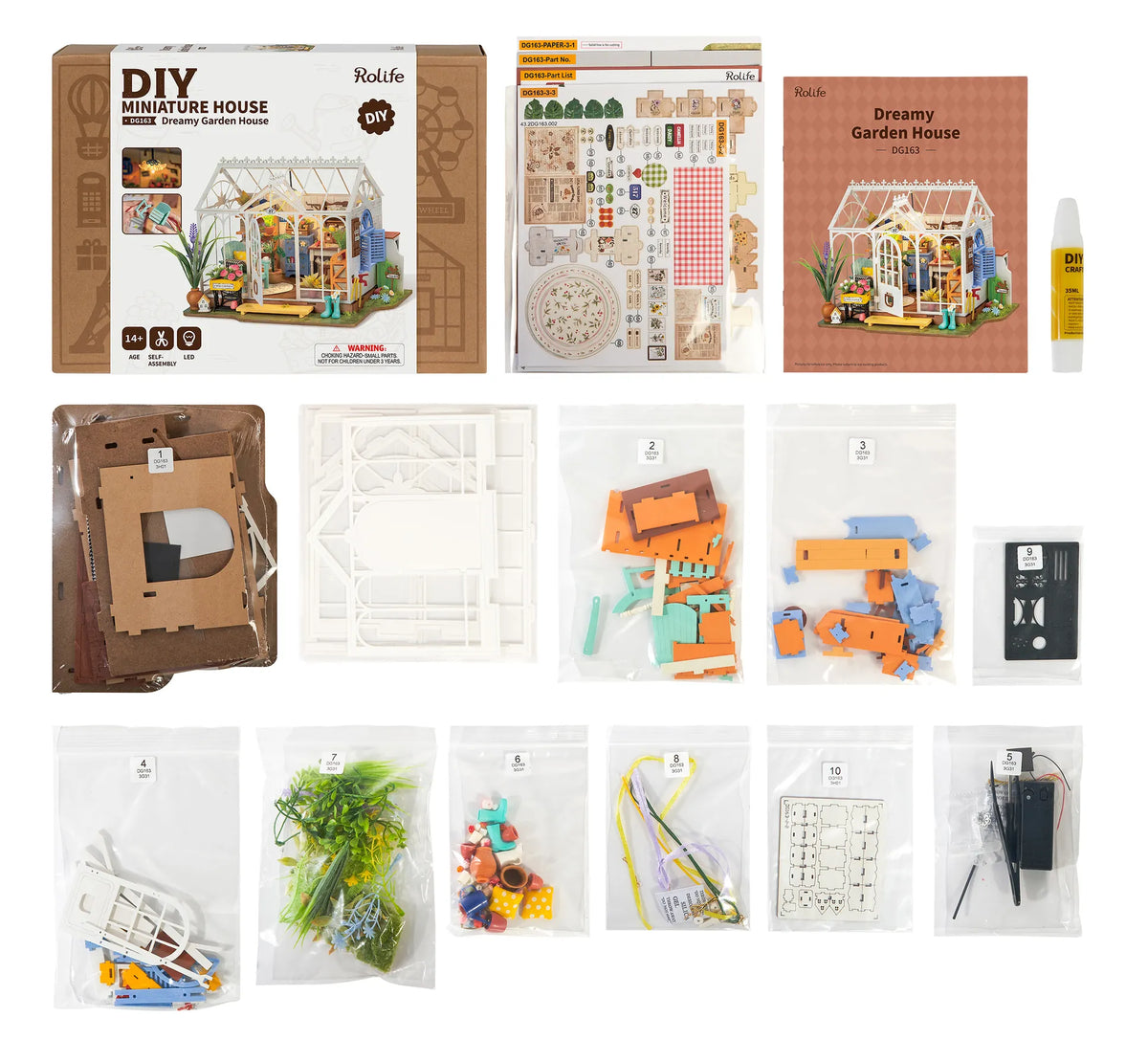 Diy Miniature House Kit: Dreamy Garden House Hands Craft Lil Tulips
