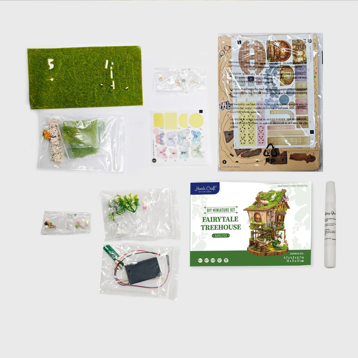 Diy Miniature House Kit: Fairytale Treehouse Hands Craft Lil Tulips