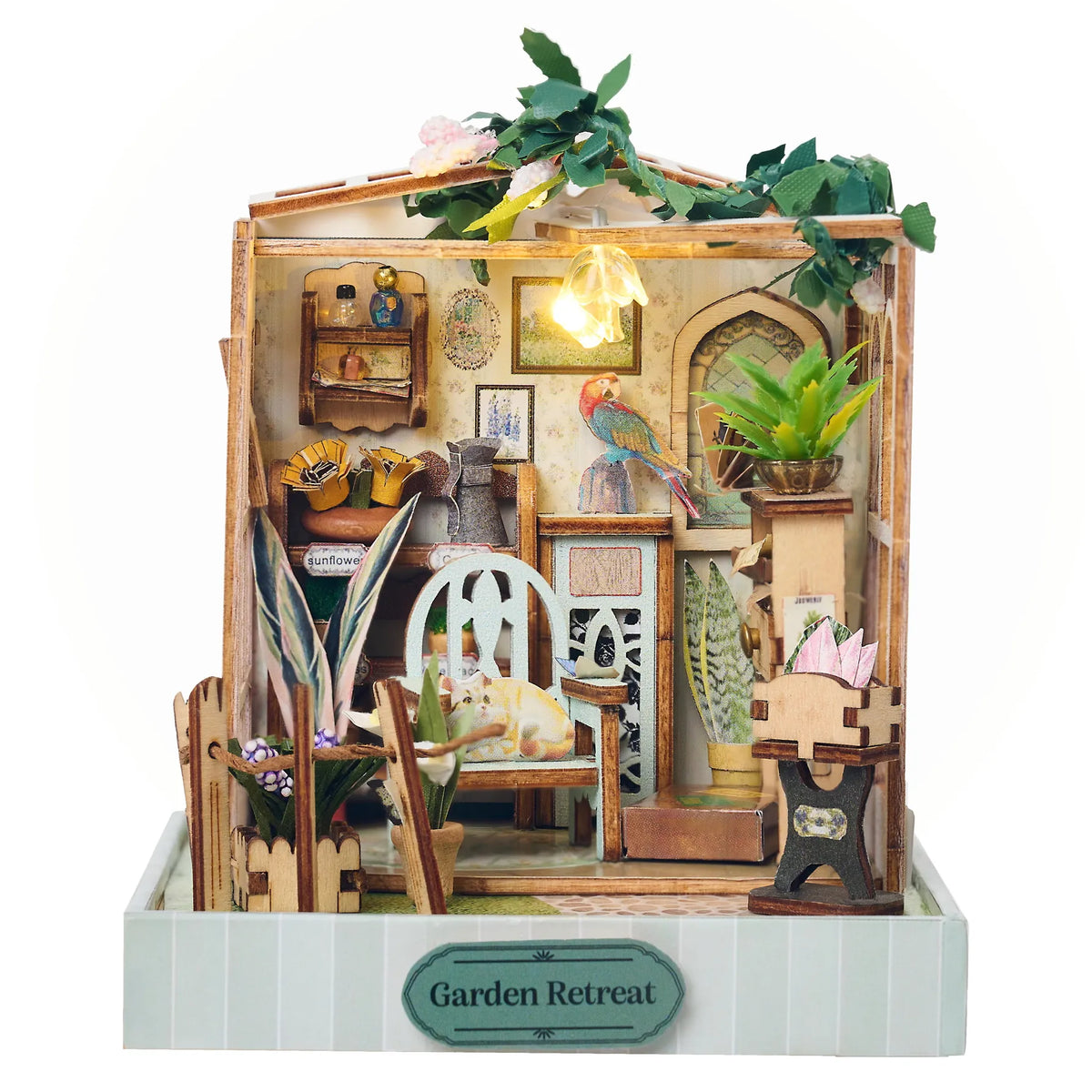 Diy Miniature House Kit: Garden Retreat Hands Craft Lil Tulips