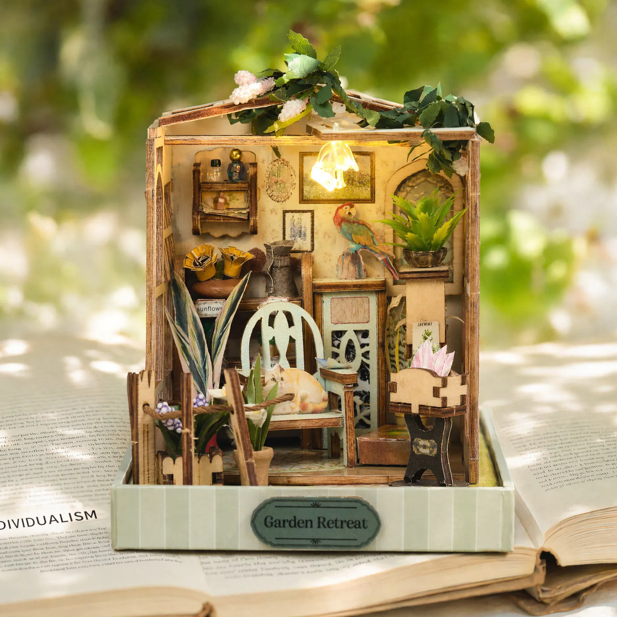 Diy Miniature House Kit: Garden Retreat Hands Craft Lil Tulips