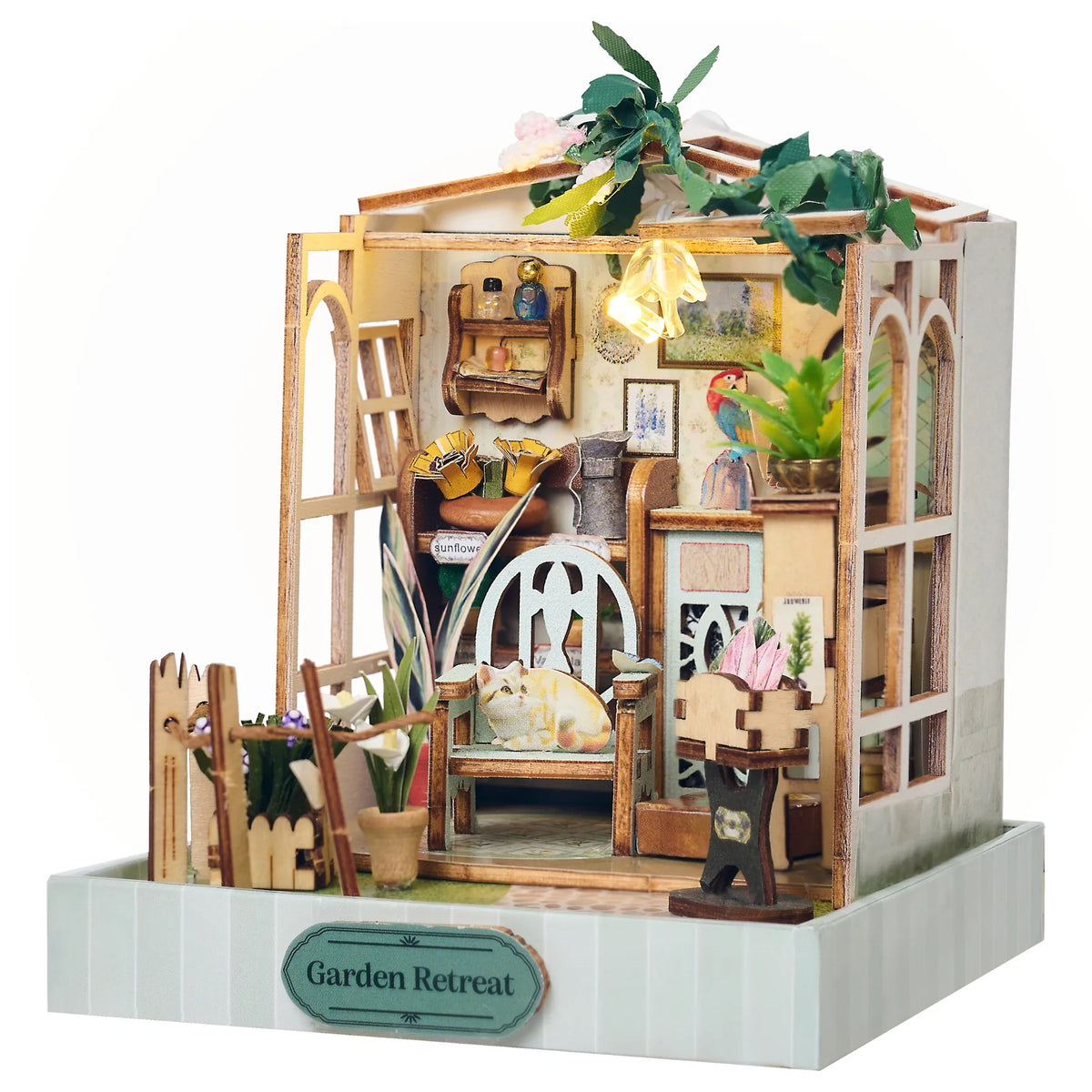 Diy Miniature House Kit: Garden Retreat Hands Craft Lil Tulips