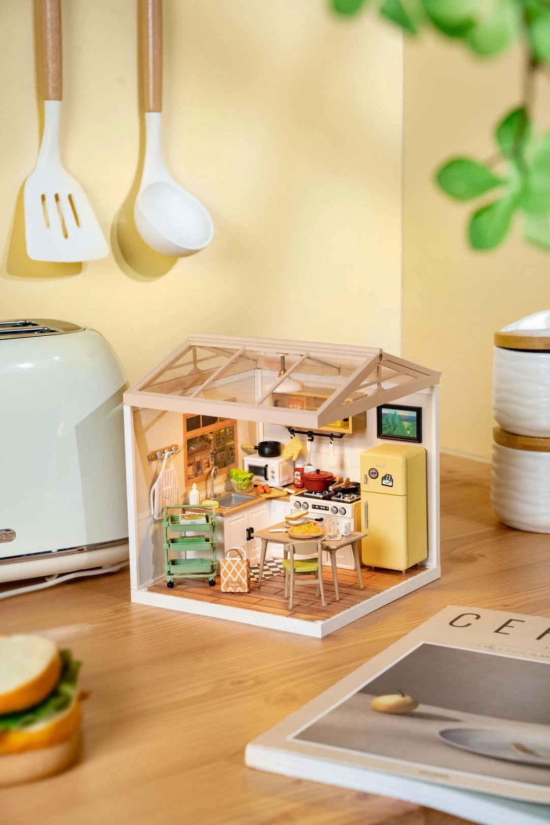 Diy Miniature House Kit: Happy Meals Kitchen Rolife Lil Tulips