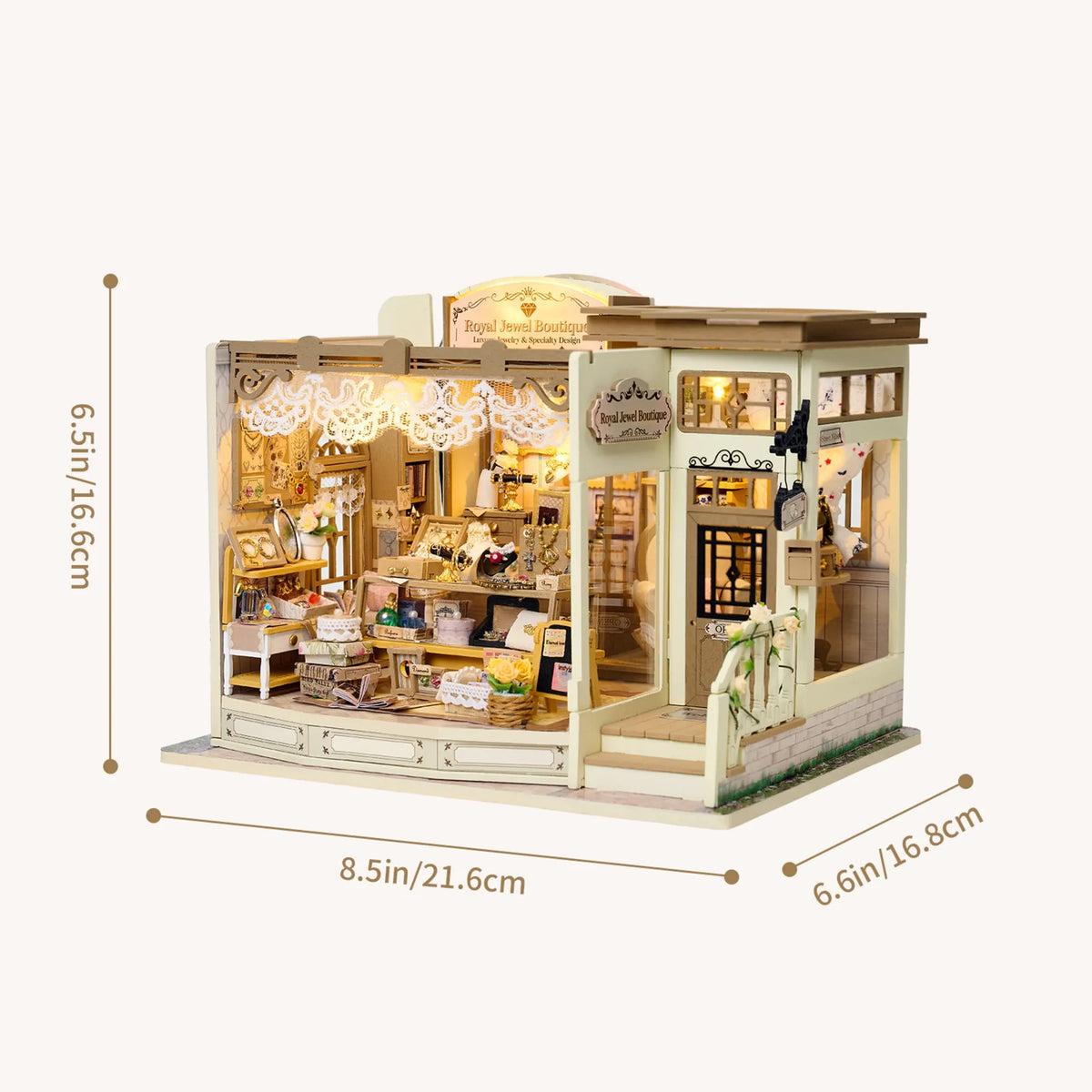 Diy Miniature House Kit: Royal Jewel Boutique Hands Craft Lil Tulips