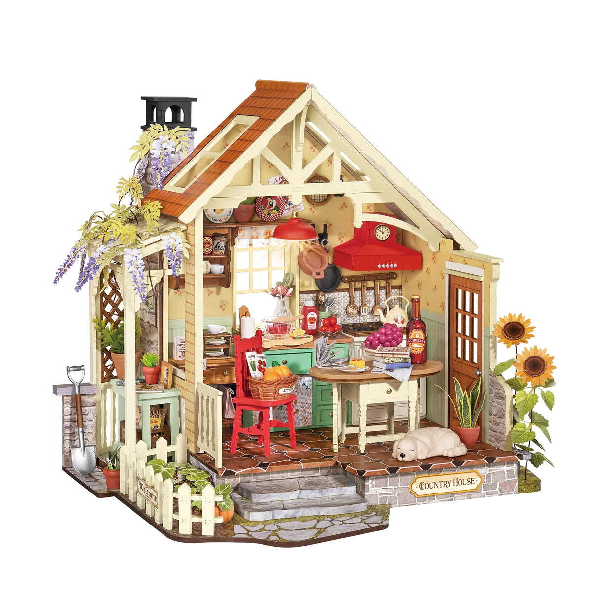 Diy Miniature House Kit: Sunlit Farmhouse Kitchen Hands Craft Lil Tulips