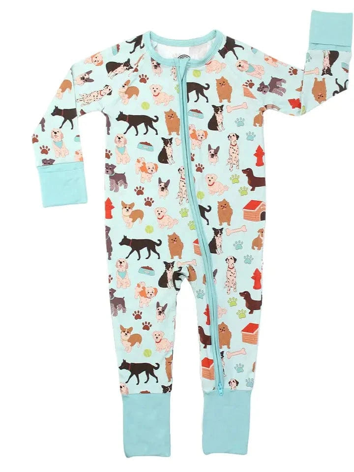 Dogs Bark Pets Bamboo Baby Pajamas Convertible Footie Emerson and Friends Baby & Toddler Clothing Lil Tulips