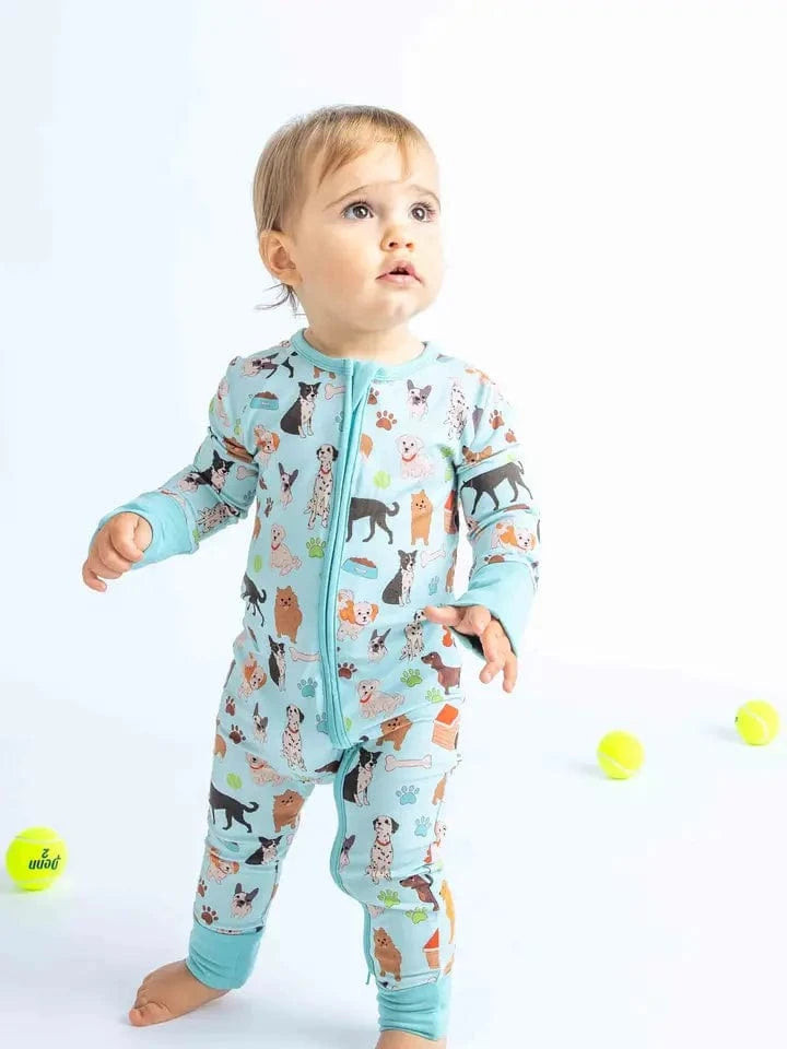 Dogs Bark Pets Bamboo Baby Pajamas Convertible Footie Emerson and Friends Baby & Toddler Clothing Lil Tulips