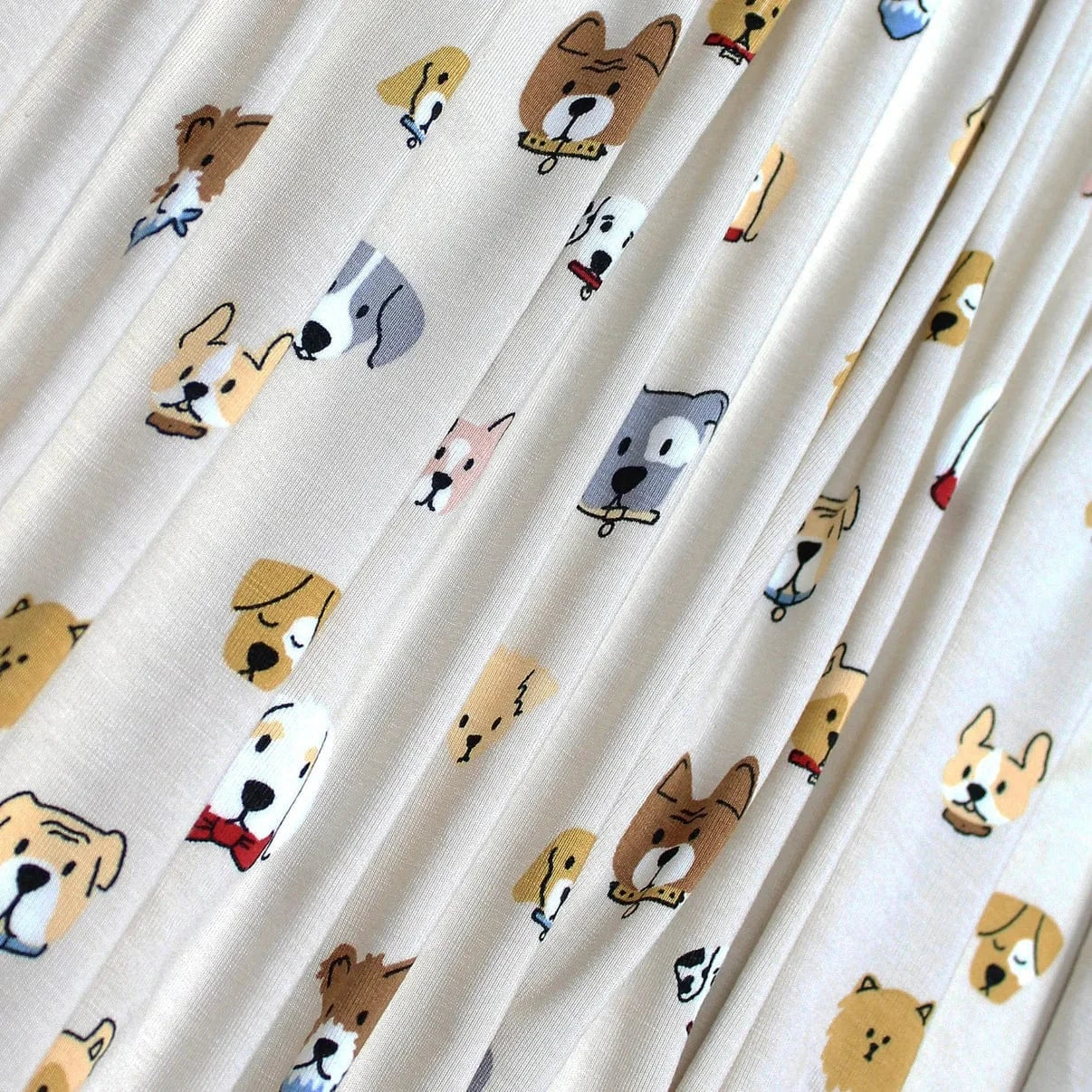 Dogs Cream Two-Piece Set Brave Little Ones Lil Tulips