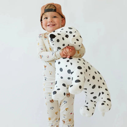 Dogs Cream Two-Piece Set Brave Little Ones Lil Tulips