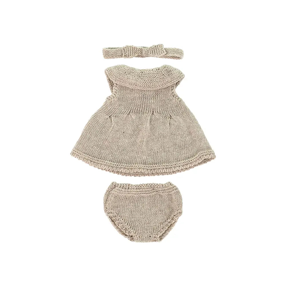 Doll Clothing 12 5/8" - Dress & Headband Miniland Lil Tulips