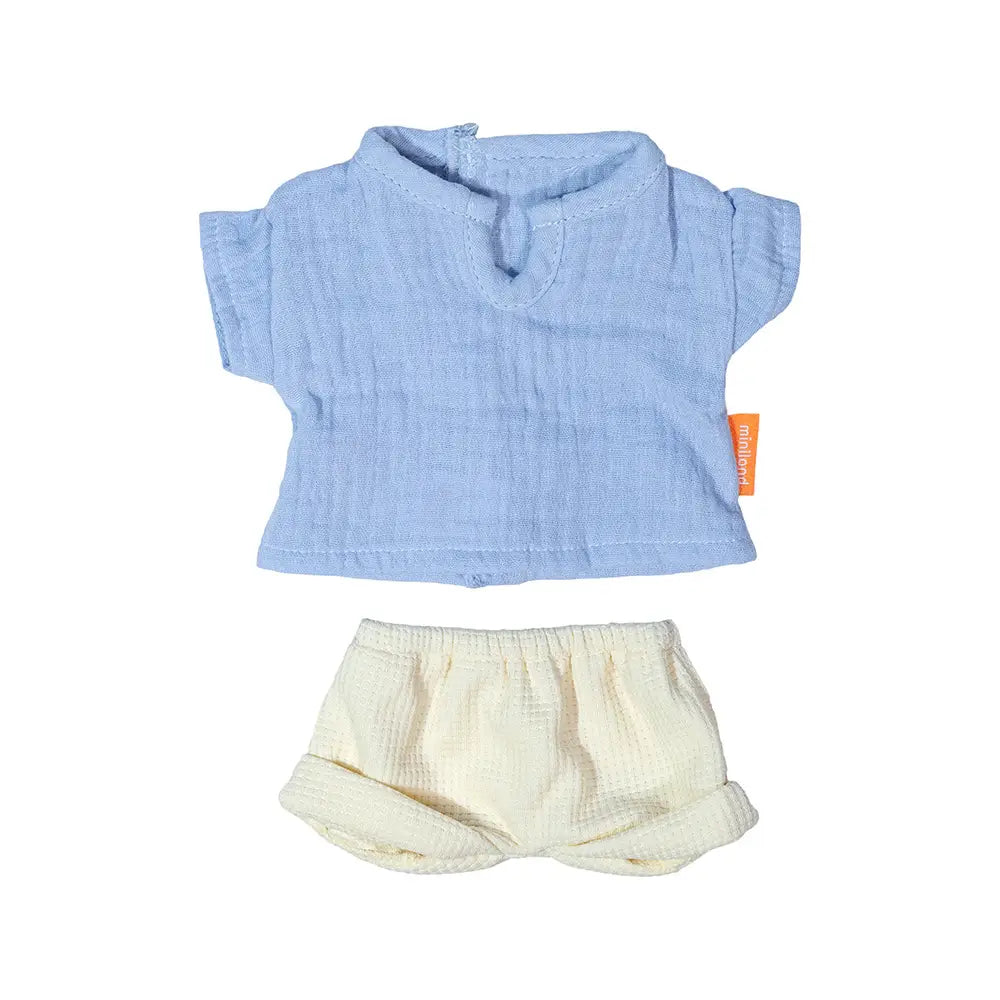 Doll Clothing 12 5/8" - T-Shirt Set Miniland Lil Tulips