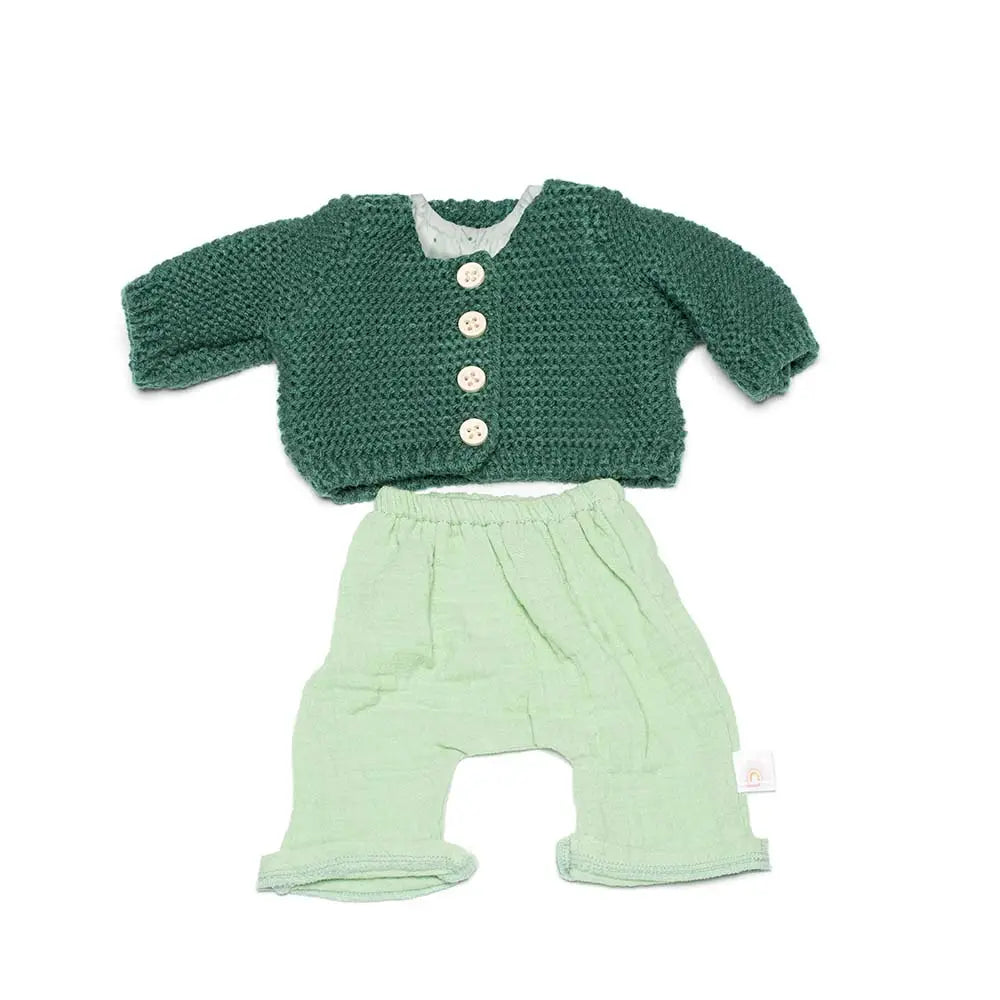 Doll Clothing 15" - Forest Sweater Set Miniland Lil Tulips
