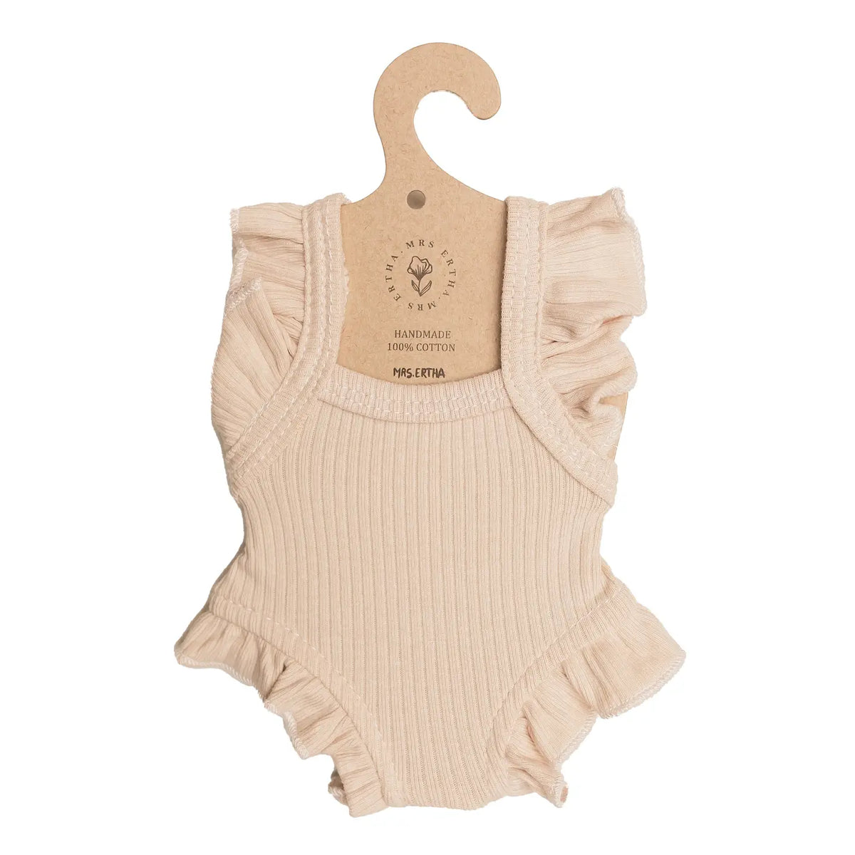 Doll Clothing 34-36cm - Ivory Frilled Bodysuit Mrs. Ertha Lil Tulips