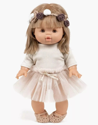 Doll Clothing Alicia short tutu in beige Minikane Lil Tulips
