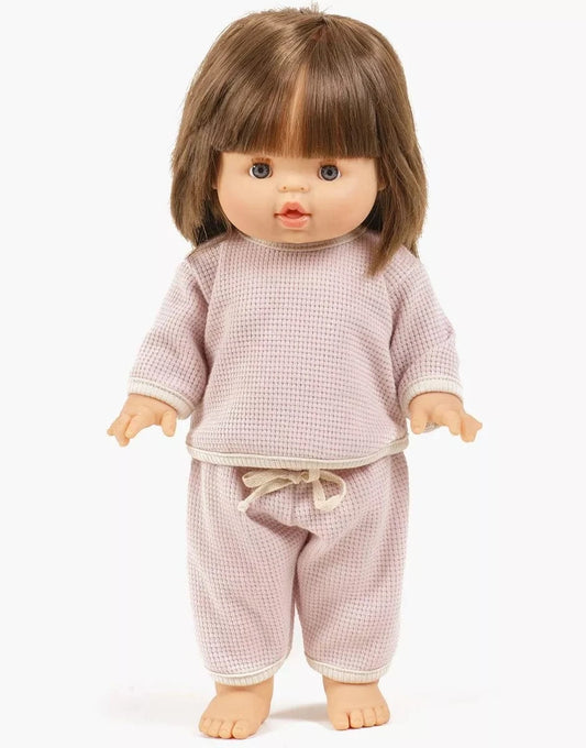 Doll Clothing Cocoon Honeycomb Jogging Set in Pink Minikane Lil Tulips