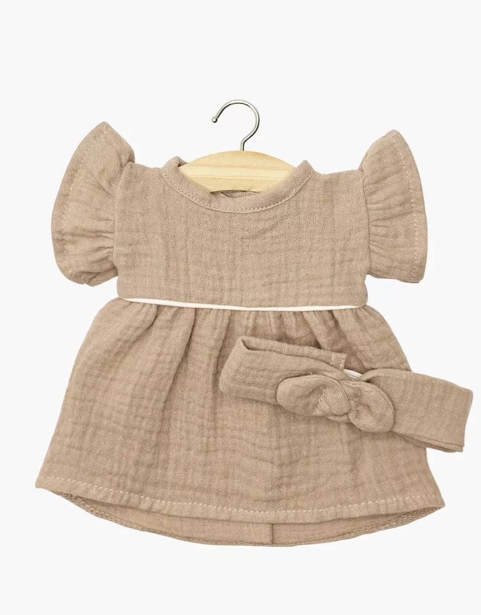 Doll Clothing Daisy Dress Mocha Minikane Lil Tulips