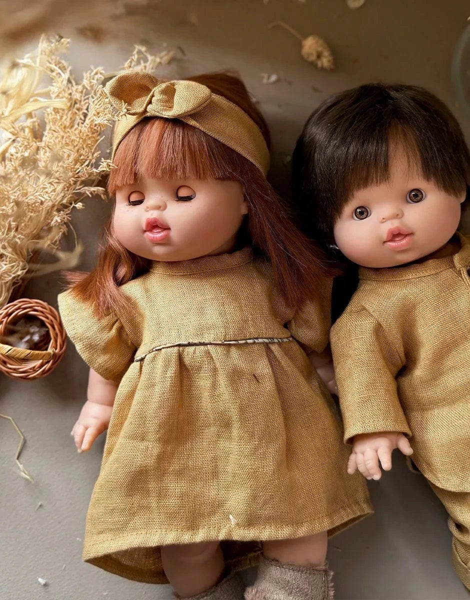 Doll Clothing Daisy Dress Oat Linen Minikane Dolls Lil Tulips